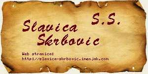 Slavica Škrbović vizit kartica